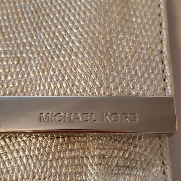 Michael Kors Silver Clutch Shoulder Purse - Picture 8 of 8